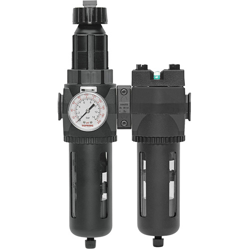 Manual Drain Filter, Regulator & Coalescing Filter with Standard Bowl Modulair 400, 1/4" NPT, 150 PSI, 9.1 fl. oz. Capacity Moffatt Supply & Specialties