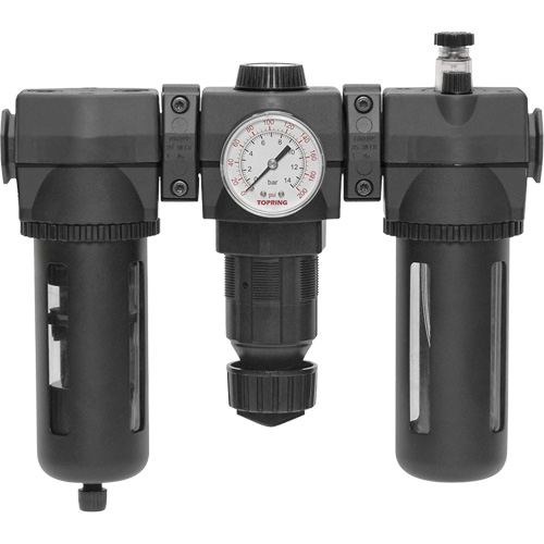 Filtre, d&eacute;tendeur & lubrificateur Modulair 400 avec drain manuel & bol standard, 3/4" NPTF Moffatt Supply & Specialties