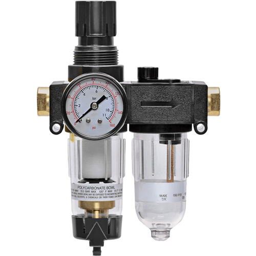 Filter/Regulator & Lubricator with Gauge Modulair 200, 1/4" NPTF Moffatt Supply & Specialties