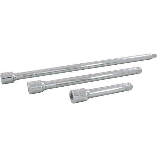 Jeu de rallonges pour douilles, Prise de 1/2", Fini Chrome, 3 Mcx Moffatt Supply & Specialties