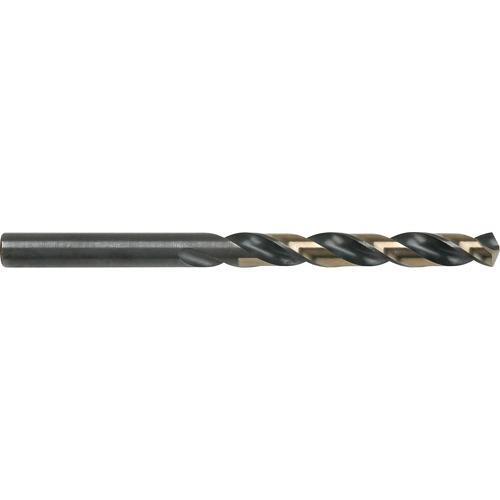 Two-Tone Jobber Drill Bit, High Speed Steel, 33/64", 6-5/8" L, 4-13/16" Flute, 135° Point Angle Moffatt Supply & Specialties