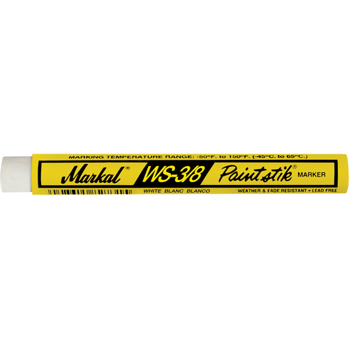 WS-3/8 Paintstik&reg; Paint Marker, Solid Stick, White Moffatt Supply & Specialties