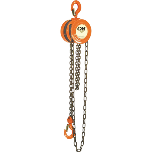 Chain Hoist, 10' Lift, 1000 lbs. (0.5 tons) Capacity, Steel Chain Moffatt Supply & Specialties