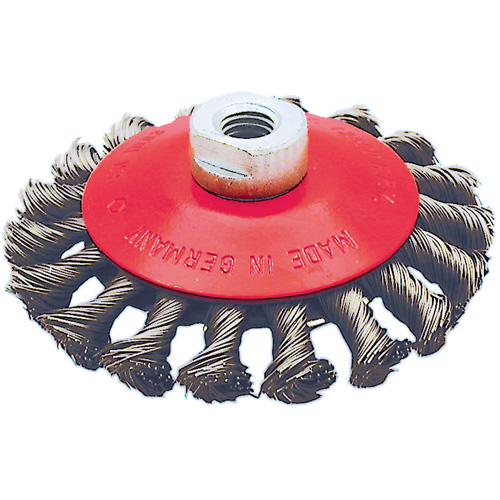 BK4520T Knot Twisted Conical Wheel, 4-1/2" Dia., 0.02" Fill, 5/8"-11 Arbor Moffatt Supply & Specialties