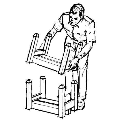 Portable Stacking Racks, 12" W x 16" D, 2500 lbs. Capacity Moffatt Supply & Specialties