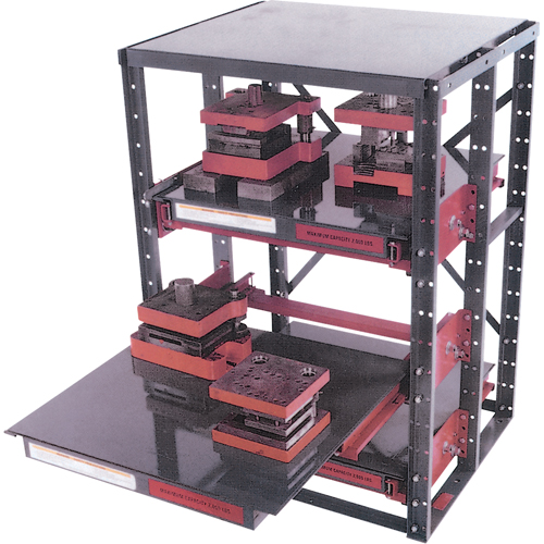 E-Z Glide Shelving, Steel, Roll Out, 2000 lbs. Capacity, 36" W x 62.5" H x 36" D Moffatt Supply & Specialties