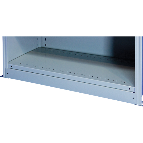 Plaque de base/façade pour rangement de bacs sur rayonnage enclenchable Interlok Moffatt Supply & Specialties