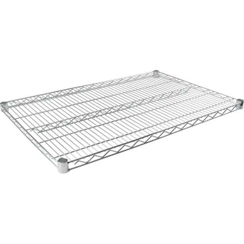 Standard-Duty Chromate Wire Shelf, 48" W x 24" D, 500 lbs. Capacity Moffatt Supply & Specialties