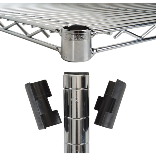 Manchons fendus pour &eacute;tag&egrave;re en treillis chromat&eacute; Moffatt Supply & Specialties