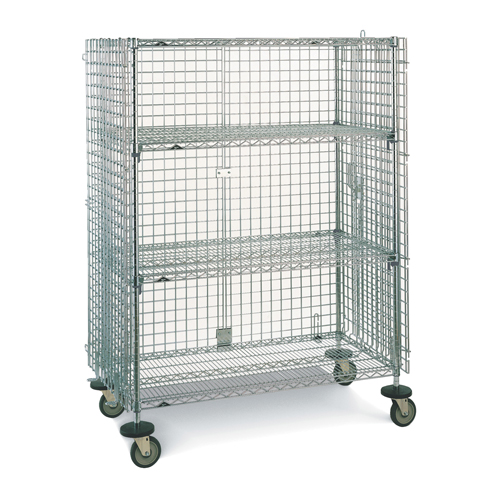 Chariots en treillis m&eacute;tallique, Chrom&eacute;, 21-1/2" x 68-1/2" x 40", Capacit&eacute; 500 lb Moffatt Supply & Specialties