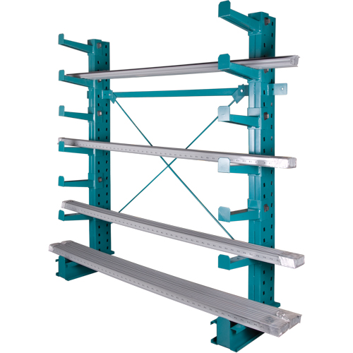 Cantilever Bar-Stock Racking - Light-Duty, Single Sided, 12" Arm, 75" H Moffatt Supply & Specialties