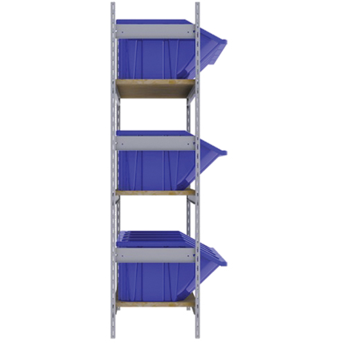 &eacute;tag&egrave;res larges avec bacs g&eacute;ants en plastique, Acier, Sans boulons, Capacit&eacute; 800 lb, 66" la x 60" h x 18" p Moffatt Supply & Specialties