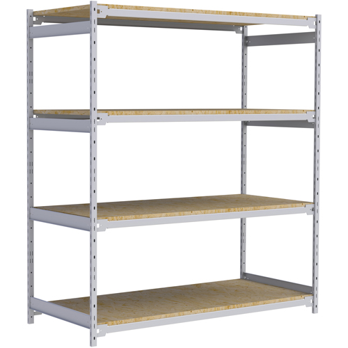 Wide Span Record Storage Shelving, Steel, 4 Shelves, 72" W x 32" D x 84" H Moffatt Supply & Specialties