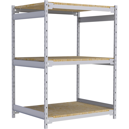 Wide Span Record Storage Shelving, Steel, 3 Shelves, 42" W x 32" D x 60" H Moffatt Supply & Specialties