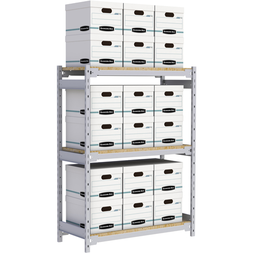 &eacute;tag&egrave;re-classeur de grande largeur, Acier, 3 Tablettes, 42" la x 18" p x 60" h Moffatt Supply & Specialties