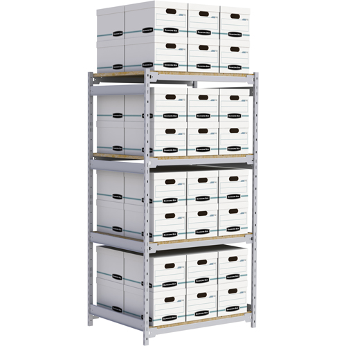 &eacute;tag&egrave;re-classeur de grande largeur, Acier, 4 Tablettes, 42" la x 32" p x 84" h Moffatt Supply & Specialties