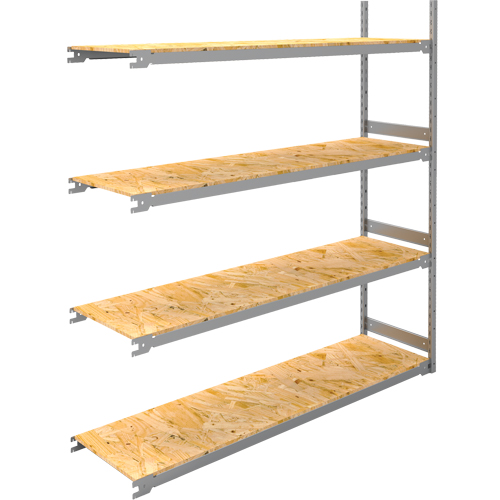 &eacute;tag&egrave;re-classeur de grande largeur, Acier, 4 Tablettes, 72" la x 18" p x 84" h, Ensemble Ajout Moffatt Supply & Specialties