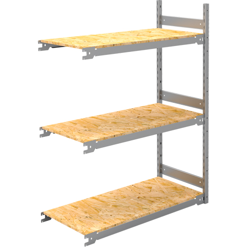 Wide Span Record Storage Shelving, Steel, 3 Shelves, 42" W x 18" D x 60" H, Add-On Kit Moffatt Supply & Specialties