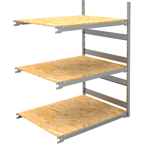 Wide Span Record Storage Shelving, Steel, 3 Shelves, 42" W x 32" D x 60" H, Add-On Kit Moffatt Supply & Specialties