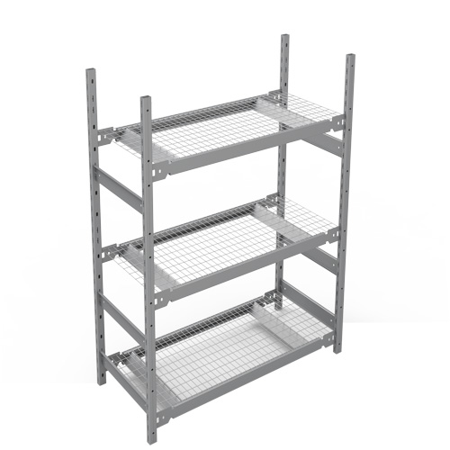&eacute;tag&egrave;re de grande largeur, Acier, Sans boulons, Capacit&eacute; 1340 lb, 42" la x 60" h x 18" p Moffatt Supply & Specialties