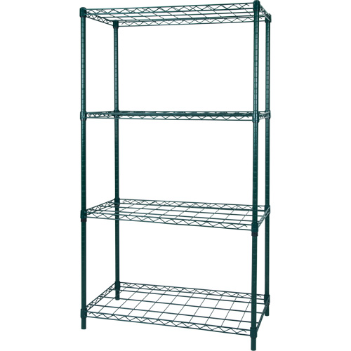 Dry Rack Shelving, 4 Tiers, 36" W x 63" H x 18" D Moffatt Supply & Specialties