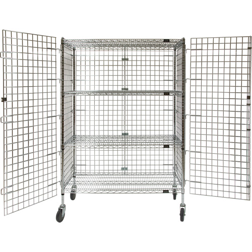 Chariot de s&eacute;curit&eacute;, Chrom&eacute;, 48" x 69" x 24", Capacit&eacute; 500 lb Moffatt Supply & Specialties