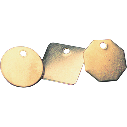 Blank Tags, Brass, 1.25" dia Moffatt Supply & Specialties