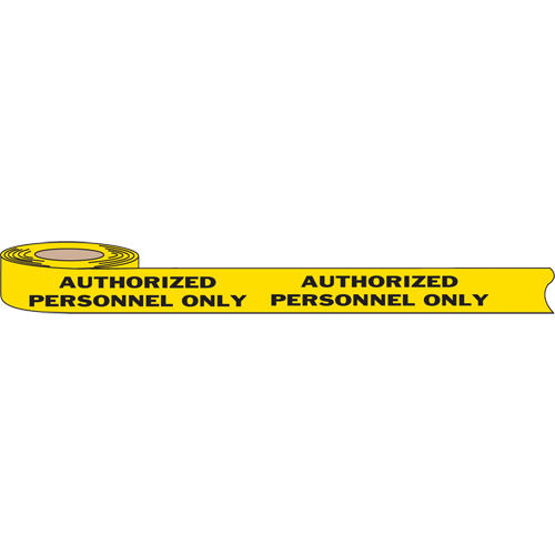 Barricade Tape, English, 3" W x 1000' L, 2 mils, Black on Yellow Moffatt Supply & Specialties