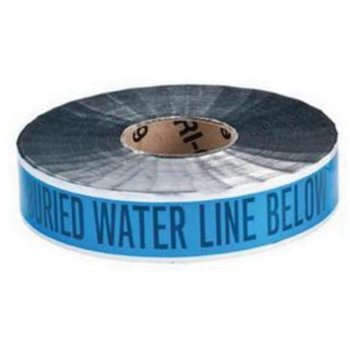 "Water Line" Identoline&reg; Underground Warning Tape, 2" W x 1000' L, Black on Blue Moffatt Supply & Specialties