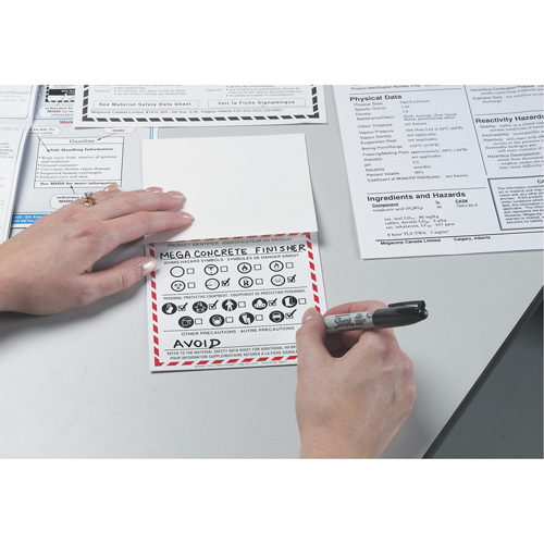 OTS WHMIS Labels, Vinyl, Sheet, 4" L x 2" W Moffatt Supply & Specialties