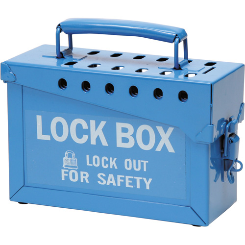 Coffret de s&eacute;curit&eacute; portatif en m&eacute;tal, Bleu Moffatt Supply & Specialties