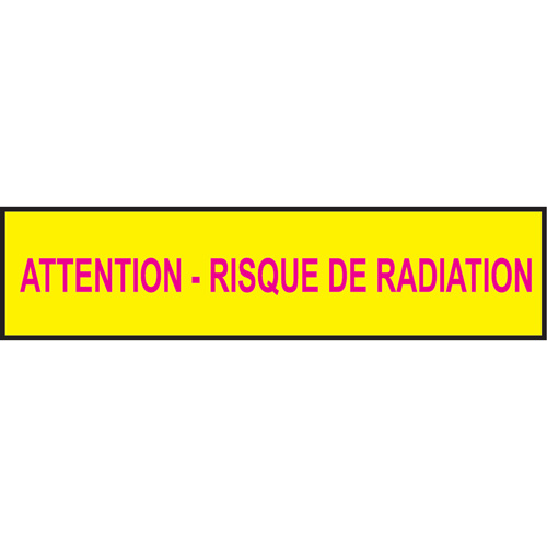 Barricade Tape, French, 3" W x 1000' L, 3.5 mils, Magenta on Yellow Moffatt Supply & Specialties