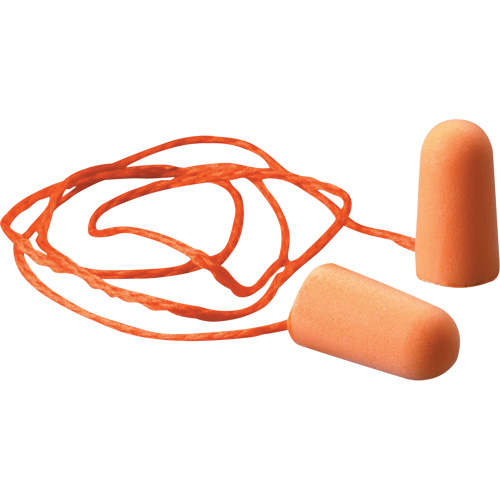 Bouchons d'oreilles en mousse E-A-R, Paire - Sac en poly, Avec cordon Moffatt Supply & Specialties