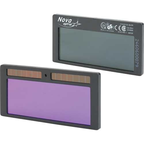 Filtres autoassombrissants Nova, 2" la x 4-1/4" h Champ de vision, Pour utilisation avec nova Moffatt Supply & Specialties