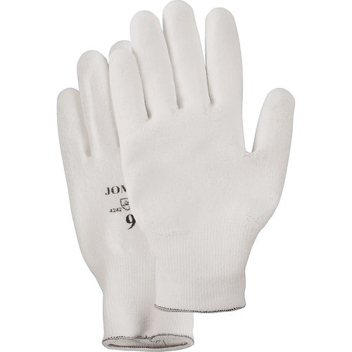 Gants enduit &agrave; paume tricot&eacute;e blanc, Taille Petit/7, Rev&ecirc;tement Polyur&eacute;thane, Enveloppe en PEHP, EN 388 niveau 2 Moffatt Supply & Specialties