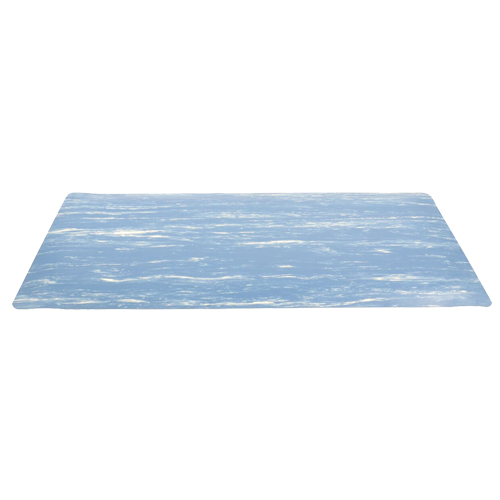 Tapis &agrave; surface marbr&eacute; Sof-Tyle Grande No 970, Lisse, 2' x 3' x 1", Bleu, Caoutchouc Moffatt Supply & Specialties