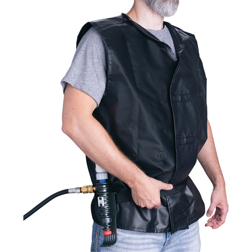 ALLEGRO INDUSTRIES Vortex Cooling Vest with Plastic Cooler, Large, Black Moffatt Supply & Specialties