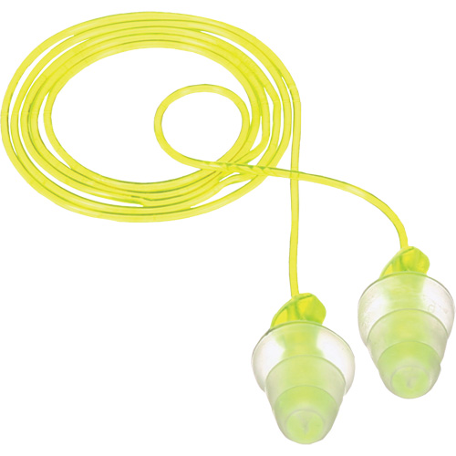 E-A-R Tri-Flange Reusable Earplugs, Corded, Bulk - Polybag, 26 dB NRR, One-Size Moffatt Supply & Specialties