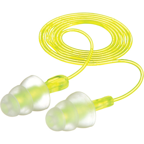 E-A-R Tri-Flange Reusable Earplugs, Corded, Bulk - Polybag, 26 dB NRR, One-Size Moffatt Supply & Specialties
