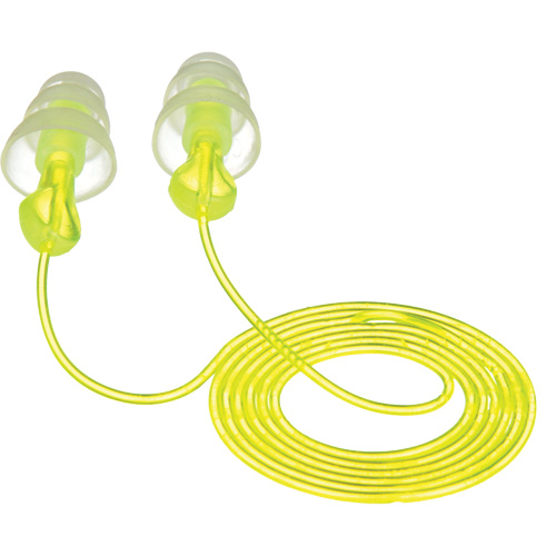 E-A-R Tri-Flange Reusable Earplugs, Corded, Bulk - Polybag, 26 dB NRR, One-Size Moffatt Supply & Specialties