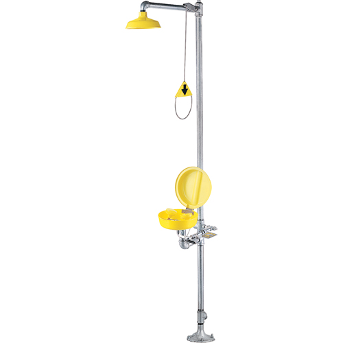 Combinaison de douche oculaire/faciale a/couvercle Moffatt Supply & Specialties