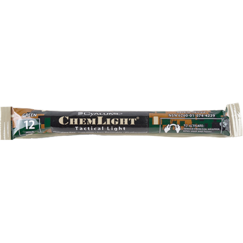 B&acirc;tons de s&eacute;curit&eacute; luminescents Cyalume 6", Vert, Dur&eacute;e 12 h Moffatt Supply & Specialties