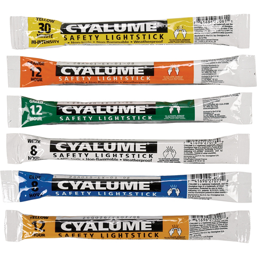B&acirc;tons de s&eacute;curit&eacute; luminescents Cyalume 6", Vert, Dur&eacute;e 12 h Moffatt Supply & Specialties