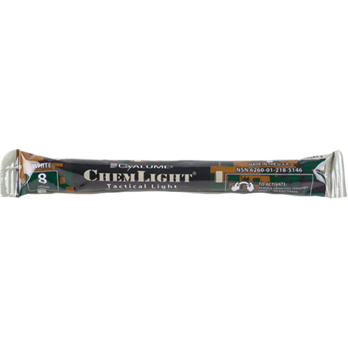 B&acirc;tons de s&eacute;curit&eacute; luminescents Cyalume 6", Blanc, Dur&eacute;e 8 h Moffatt Supply & Specialties