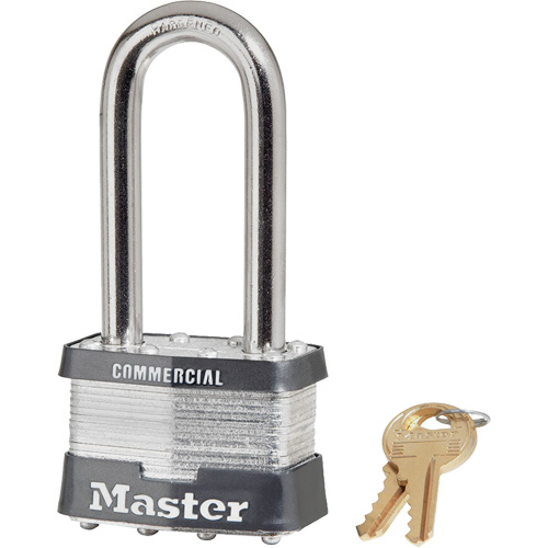 Laminated Padlock, Silver, Keyed Different, Laminated Steel, 2" Width Moffatt Supply & Specialties