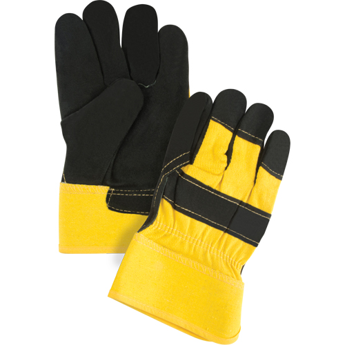 Gants d'ajusteur doubl&eacute;s pour l'hiver &agrave; chaleur sup&eacute;rieure, Grand, Paume en Cuir de vache refendu, Doublure en Thinsulate Moffatt Supply & Specialties