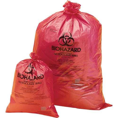 Hazardous Waste Disposal Bags, Bio-Hazard, 48" L x 38" W, 0.0381 mm, 189.3 L (50 Gal.) Capacity Moffatt Supply & Specialties
