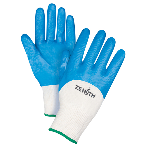 Seamless-Knit Medium-Weight Coated Gloves, 8/Medium, Nitrile Coating, 13 Gauge, Cotton Shell Moffatt Supply & Specialties