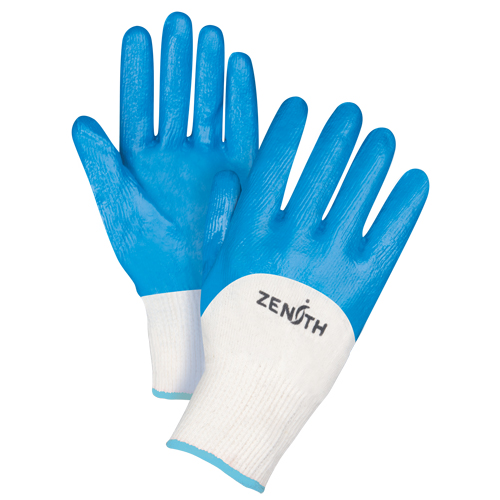 Gants enduits et tricot&eacute;s sans coutures de poids moyen, 10/T-Grand, R&ecirc;vetement Nitrile, Calibre 13, Enveloppe en Coton Moffatt Supply & Specialties
