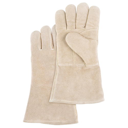 Gants de soudeur de premi&egrave;re qualit&eacute;, Cuir de vache refendu, Taille Grand Moffatt Supply & Specialties